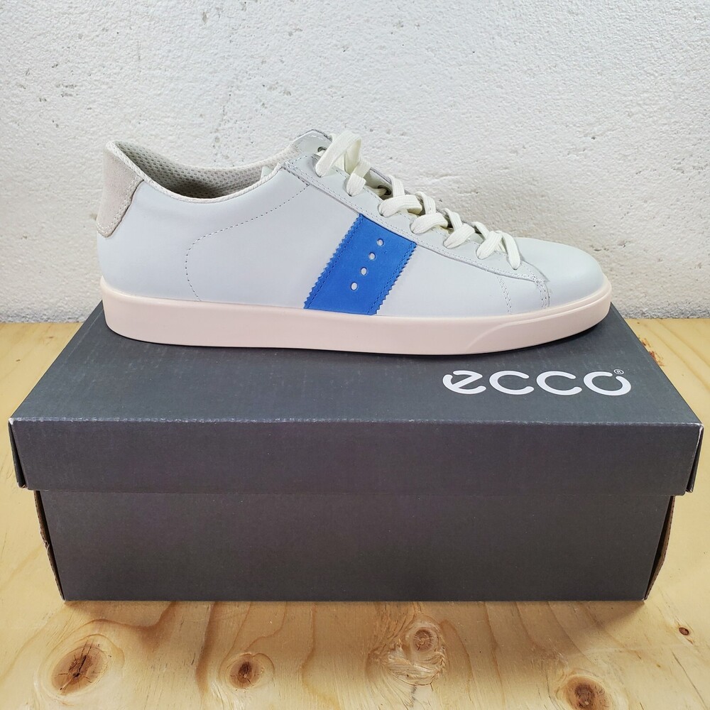 ECCO Street Lite Shoes Womens 11-11.5 US White Regatta Leather Trainers -212803